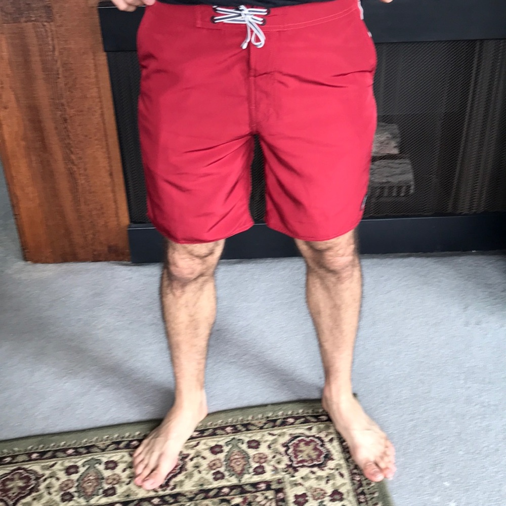 Captain Fin red board shorts